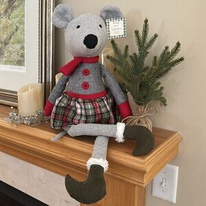 Loving Kindness Plush Mouse Decor Bean Bag Bottom Shelf Sitter 22” tall